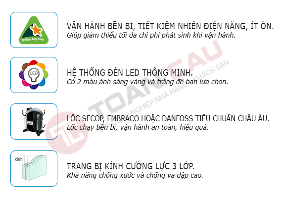 Lý do bạn nên mua tủ trưng bày bánh kem tại Toàn Cầu