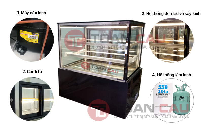 Khi mua tủ trưng bày bánh kem bạn cần quan tâm bộ phận nào?