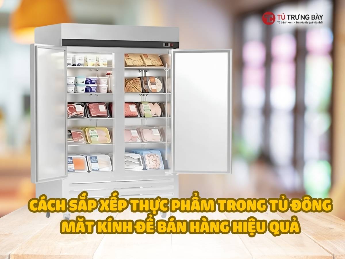 Cách sắp xếp thực phẩm trong tủ đông mặt kính để bán hàng hiệu quả