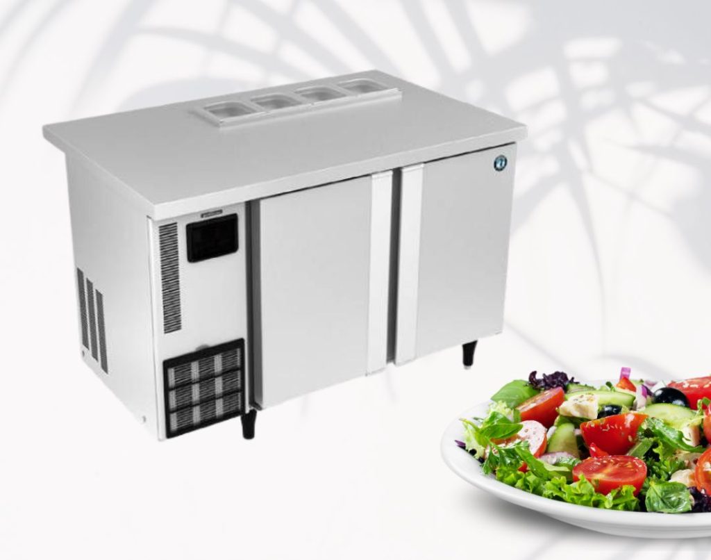 thiết kế bàn salad 2 cánh Hoshizaki RTWH-120LS4-GNT