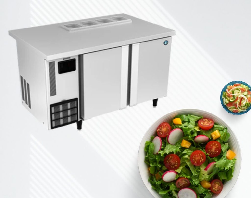 Thiết kế bàn salad 2 cánh Hoshizaki RTWH126LS4-GNT