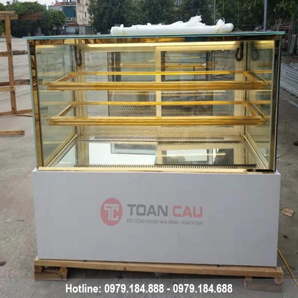 tu trung bay banh kem 3 tang kinh vuong mau trang 1m5 gia re 1