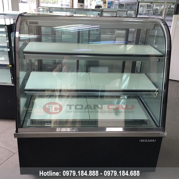 tu trung bay banh kem kinh cong berjaya 1m2 ccs12sb13 2fb 1