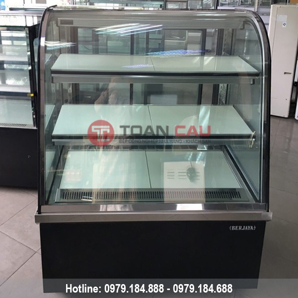 tu trung bay banh kem kinh cong mau den berjaya cke 3scsb 1